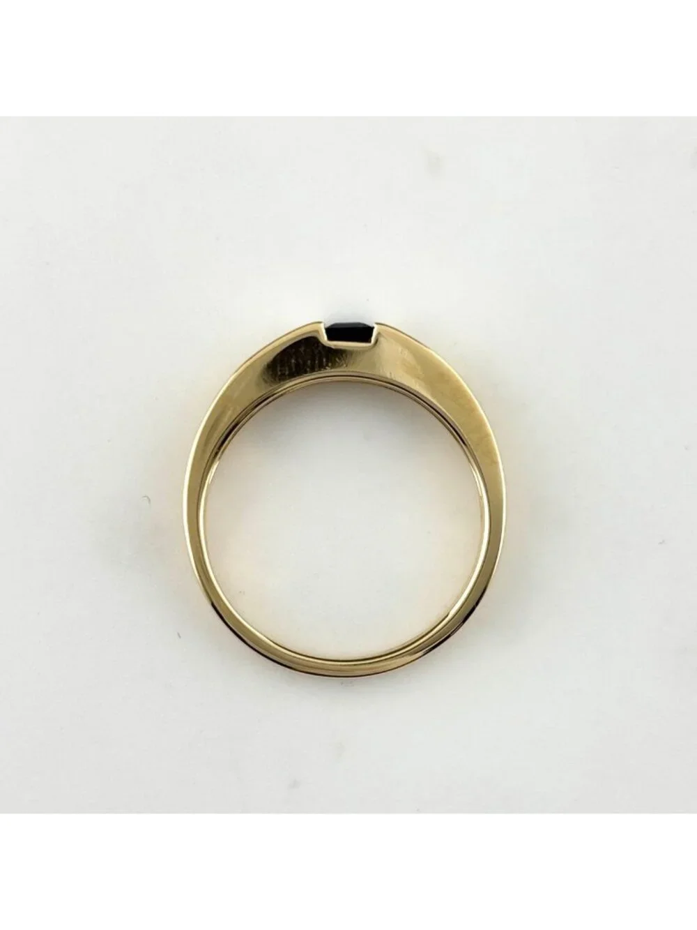 Tiffany & Co Sapphire Yellow Gold Ring Pave Diamond
